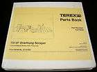 TEREX TS14F Overhung Scraper Parts Manual Book TS 14F