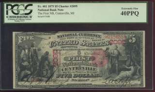 1875 CENTREVILLE MI RARE PCGS XF 40PPQ SPECTACULAR  