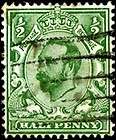 Great Britain #153 1/2 Penny Stamp USED nice George V  