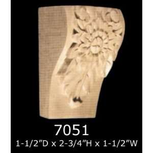  Handcarved, Dentil Block Corbel (7051)