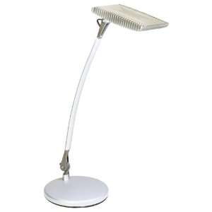  LED Energy Efficient Painted Silver Finish Desk Lamp
