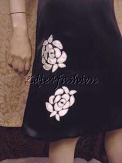 1595 New HEIDI WEISEL Black Satin Silk Insert Dress 12  