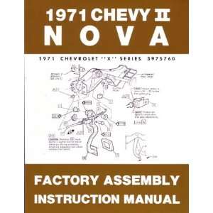  1971 CHEVROLET NOVA Assembly Manual Book Rebuild 