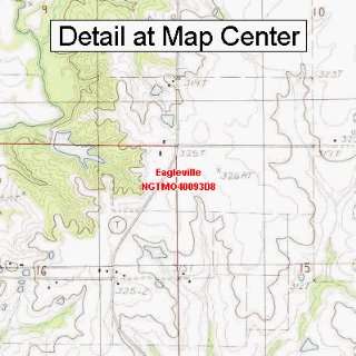 USGS Topographic Quadrangle Map   Eagleville, Missouri (Folded 