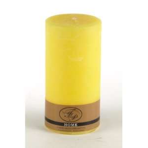  3x6 Unscented Textured Pillar Candle   Yellow