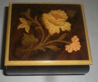 Inlaid Music Box w/Reuge Swiss Movement Made in Italy  