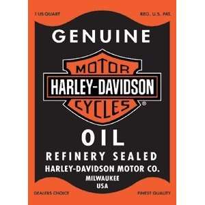  Harley Davidson® 17 Rectangular Tin Sign   H D® Oil 