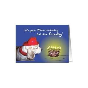  75th Birthday Call the firedog Card Toys & Games