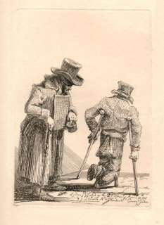 1817 Antique Print J T Smith Vagabondiana Etching Remarkable Beggar of 