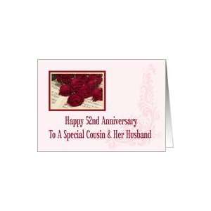  Cousin And Her Husband 52nd Anniversary Card Card Health 