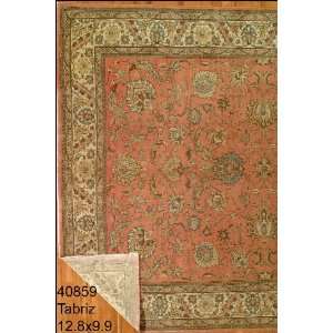    9x12 Hand Knotted Tabriz Persian Rug   97x124