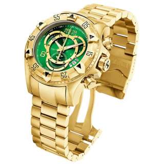 New Invicta Mens 6470 Reserve Excursion Chronograph 18k Gold Plated 