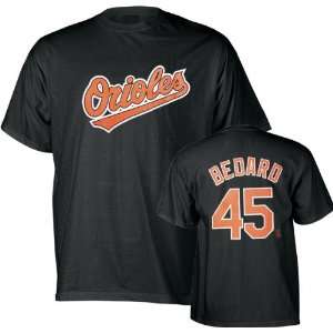 Erik Bedard Black Majestic Name and Number Baltimore Orioles T Shirt