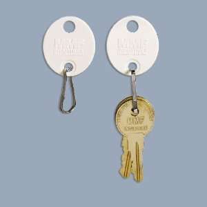     White Oval Key Tags 81   100   Packed 20 Per Pack