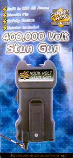 New 400,000 Volt Stun Gun+Alarm+Wrist Strap Disable Pin+Holster 