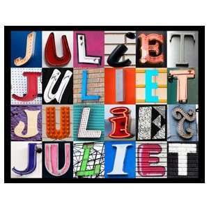  JULIET Personalized Name Poster Using Sign Letters (Large 
