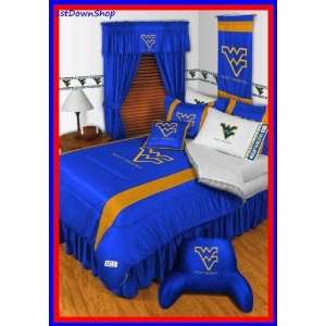 West Virginia WVU Mountaineers 5Pc SL Queen Comforter/Sheets Bed Set 