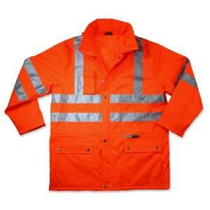  GLoWEAR 8365 Class 3 Rain Jacket, Orange, Large
