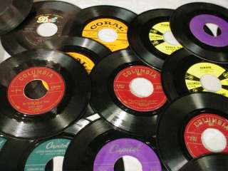 Lot of 90 VINTAGE 1950s 1960s RECORDS 45 RPM USED Vinyl 45s  