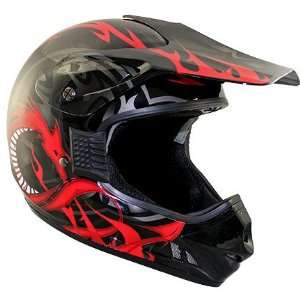  Hawk Red Dragon Motocross Helmet Automotive