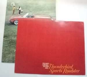 Ford 1962 Thunderbird Sports Roadster Brochure & Sleeve  