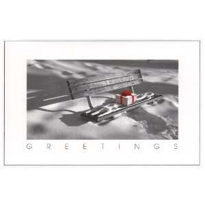 10 Pack of Christmas Cards   Snowy Park Bench (A9 size 5 3/4 x 8 3/4 
