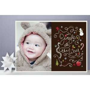  Jingling Script Holiday Photo Cards Health & Personal 