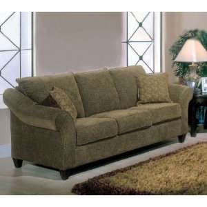  Sofa Couch with Rolled Arms Design in Sage Color