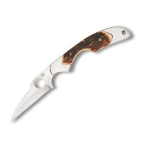   Plain Edge Two Inch Long 8Cr13Mov Wharncliffe Blade Stainless Handle
