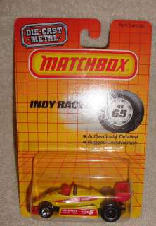 MATCHBOX CAR 1987 INDY RACER YELLOW MB65  