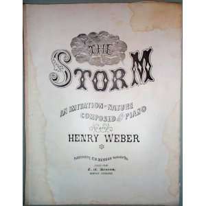  1858 The Storm Composed by Henry Weber Sheet Music 