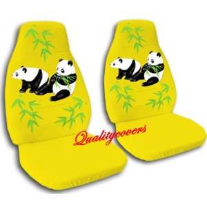  2 yellow Panda bear car seat covers, for a 2003 Ford 