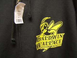NCAA Baldwin Wallace Yellow Jackets zip up hoody XL NWT  