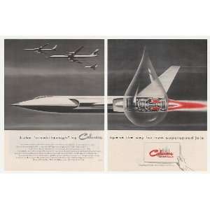  1959 Super Speed Jets Celanese Lubricants 2 Page Print Ad 