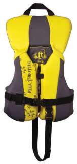 Full Throttle Infant Yellow Rapid Dry Neoprene/Nylon Life Jacket Vest 