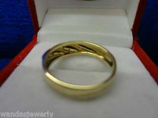 VINTAGE 10K YELLOW GOLD DIAMOND (1/10 CT TW) ANNIVERSARY BAND, SIZE 7 