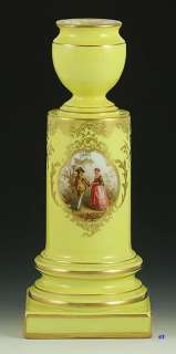 HAND PAINTED MEISSEN PORCELAIN COURTING CANDLESTICK  