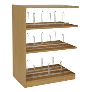   Book Shelving Adder Unit with Wood Shelves 42 H