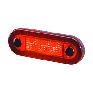 HELLA 959510757 9510 Series Red LED 1x3 Interior Light with Wide Rim 