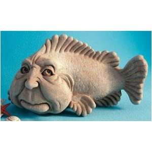 Cast Stone Big Boy Sid Fish   Collectible Concrete Hanging Plaque or 
