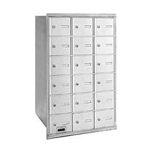 4B+ Horizontal Mailbox   18 A Doors   Aluminum   Rear Loading   USPS 