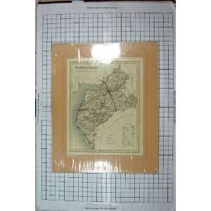 Antique Map Cumberland Carlisle Maryport Workington Ravenglass England 