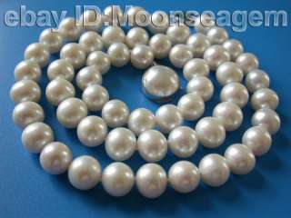 Natural 24 11mm white freshwater pearls necklace MABE  