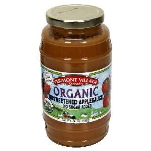  Vermont Village Cannery, Applesauce Unsweet Org, 24 OZ 