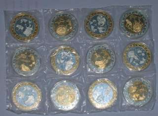 North Korea 2011 Animal Zodiac 30 Won Set of 12 Bimetal Coins,Proof 