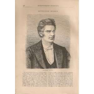  1880 Norwegian Poet Bjornstjerne Bjornson 