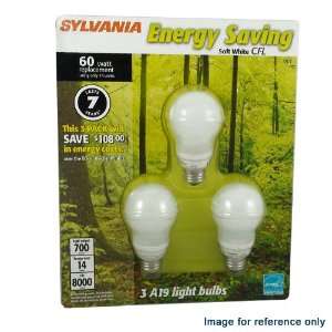  Osram Sylvania 14W A19 Soft White Compact Fluorescent 