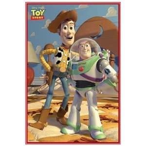  Toy Story Woody and Buzz Framed Poster Red Metal Frame 