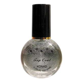 KONAD Regular Top Coat Glitter Silver (10ml)  