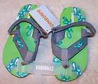 NWT Size 7 8 Infant Gymboree 2011 Swim 2 Green Gecko Lizard Sandals 